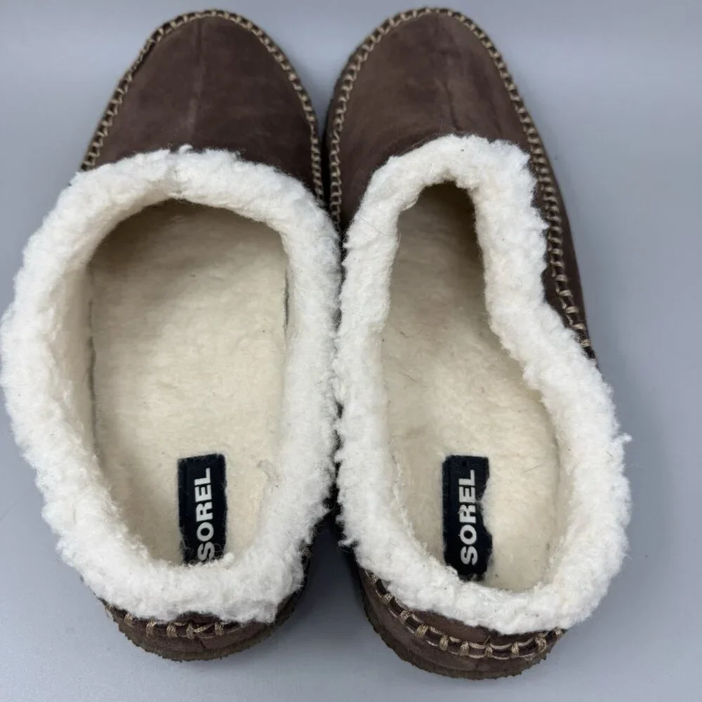 Sorel Falcon Ridge II 1869741-256 Slipper Men's US 15 Brown Suede Mule Cozy